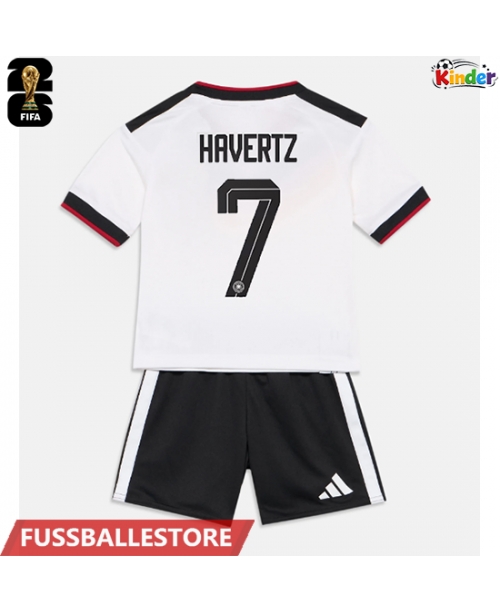 Günstige Deutschland Kai Havertz #7 Heimtrikotsatz Kinder WM 2026 Kurzarm (+ Kurze Hosen)